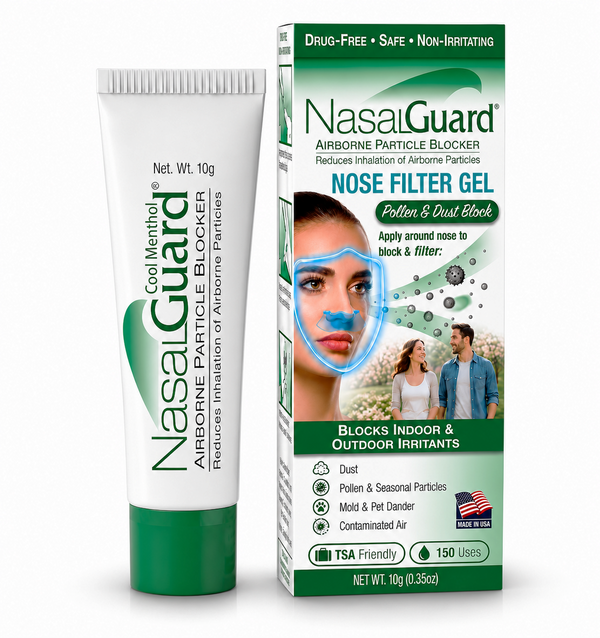 NasalGuard Airborne Particle Blocker, Nasal Gel | Cool Menthol | 10g Tube