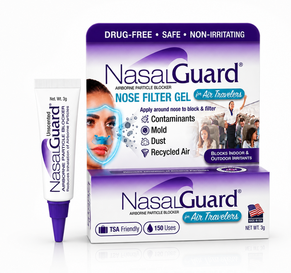 NasalGuard For Air Travelers, Airborne Particle Blocker | Unscented | 3g Tube