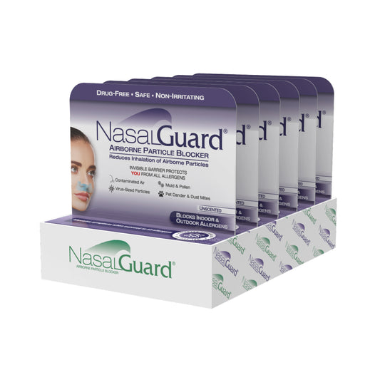 NasalGuard Airborne Particle Blocker, Allergy Relief Nasal Gel | Unscented | 3g | (Pack of 6)