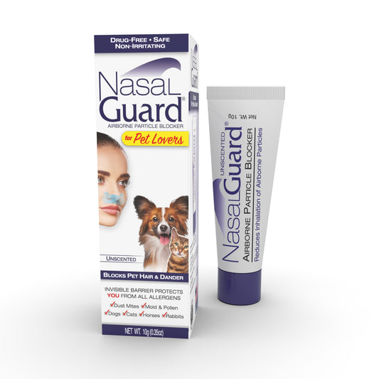 NasalGuard For Pet Lovers, Airborne Particle Blocker | Unscented | 10g Tube