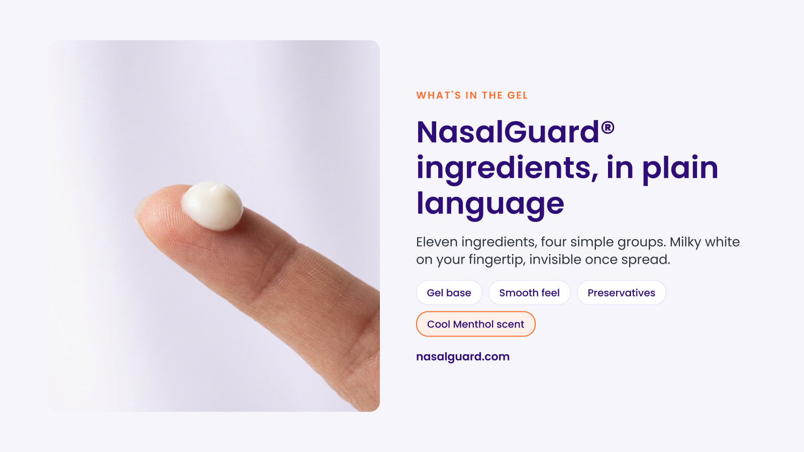 NasalGuard Ingredients: What's in the Gel, in Plain Language