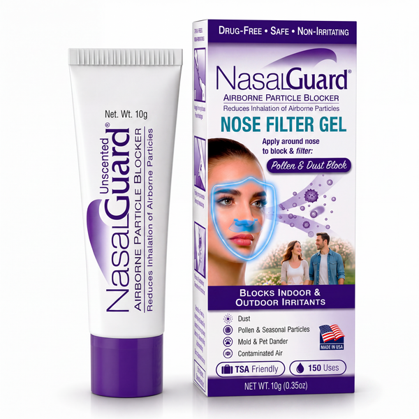 NasalGuard Airborne Particle Blocker, Nasal Gel | Unscented | 10g Tube
