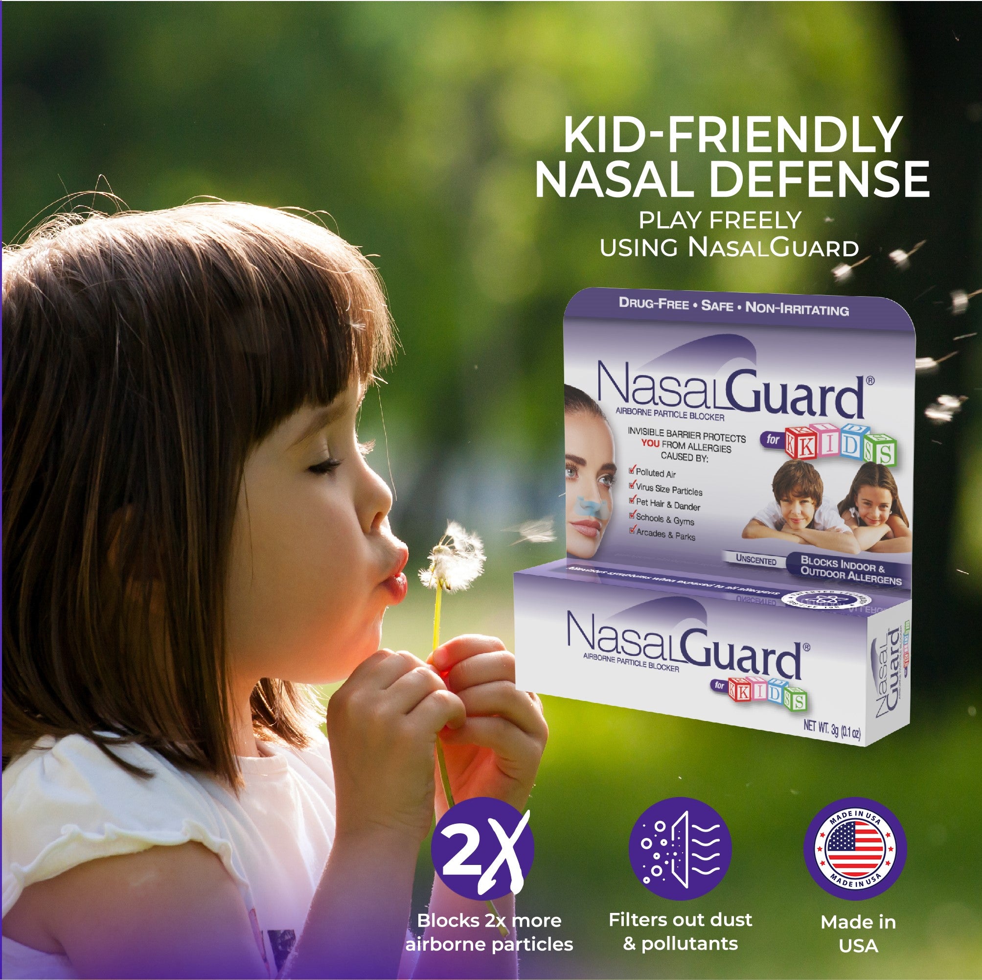NasalGuard para niños, gel nasal | Tubo de 3 g | (Paquete de 6)