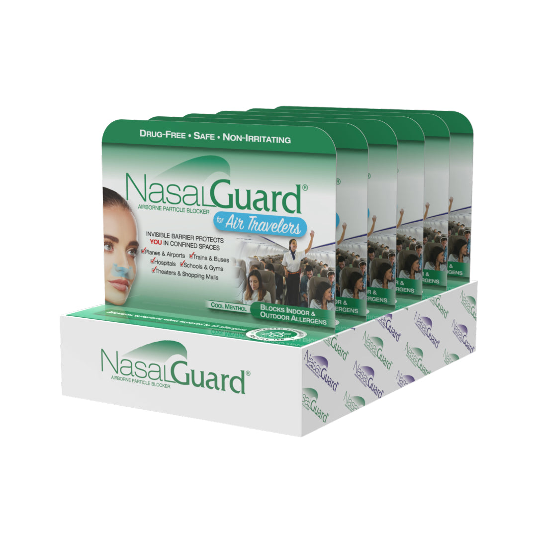 NasalGuard para viajeros aéreos, bloqueador de partículas en el aire | Tubo de 3 g | (Paquete de 6)