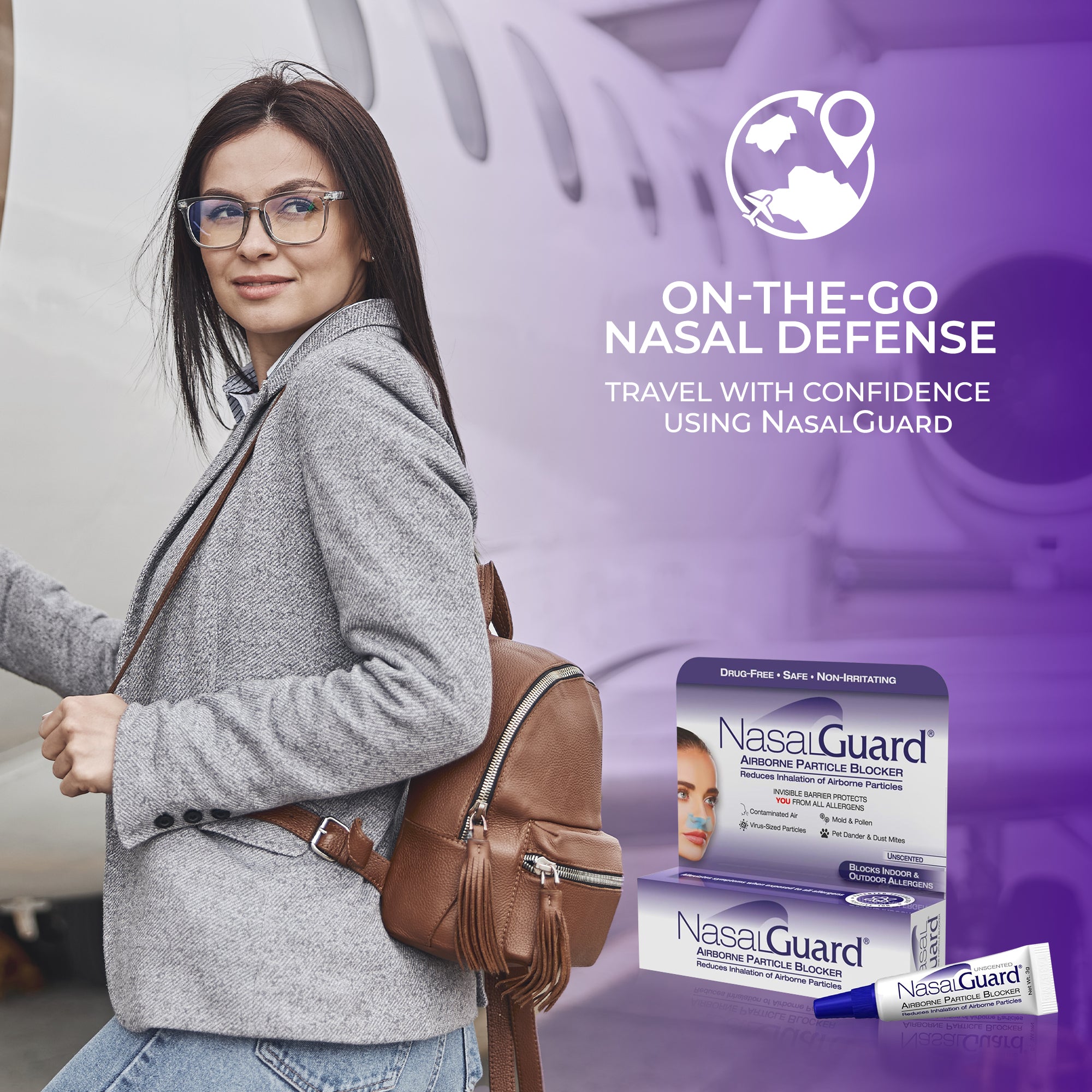 Gel nasal bloqueador de partículas en el aire NasalGuard | Sin perfume | 3 g | (Paquete de 6) 
