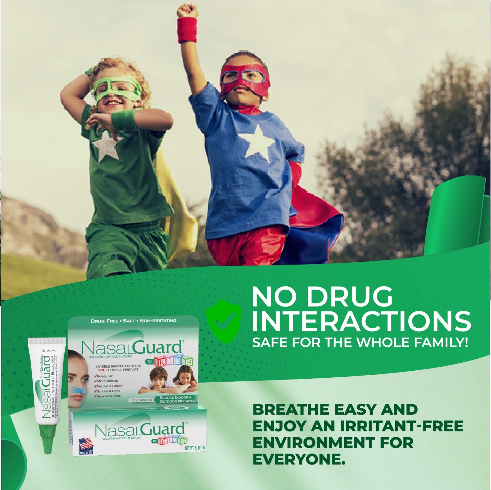 NasalGuard For Kids, Nasal Gel | Cool Menthol | 3g Tube