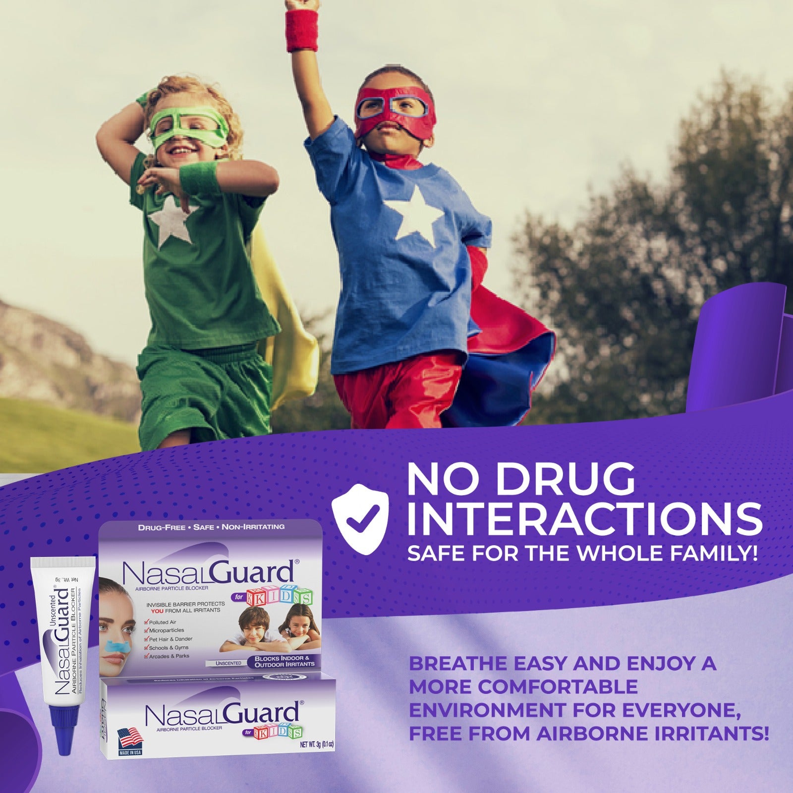 NasalGuard para niños, gel nasal | Sin perfume | Tubo de 3 g