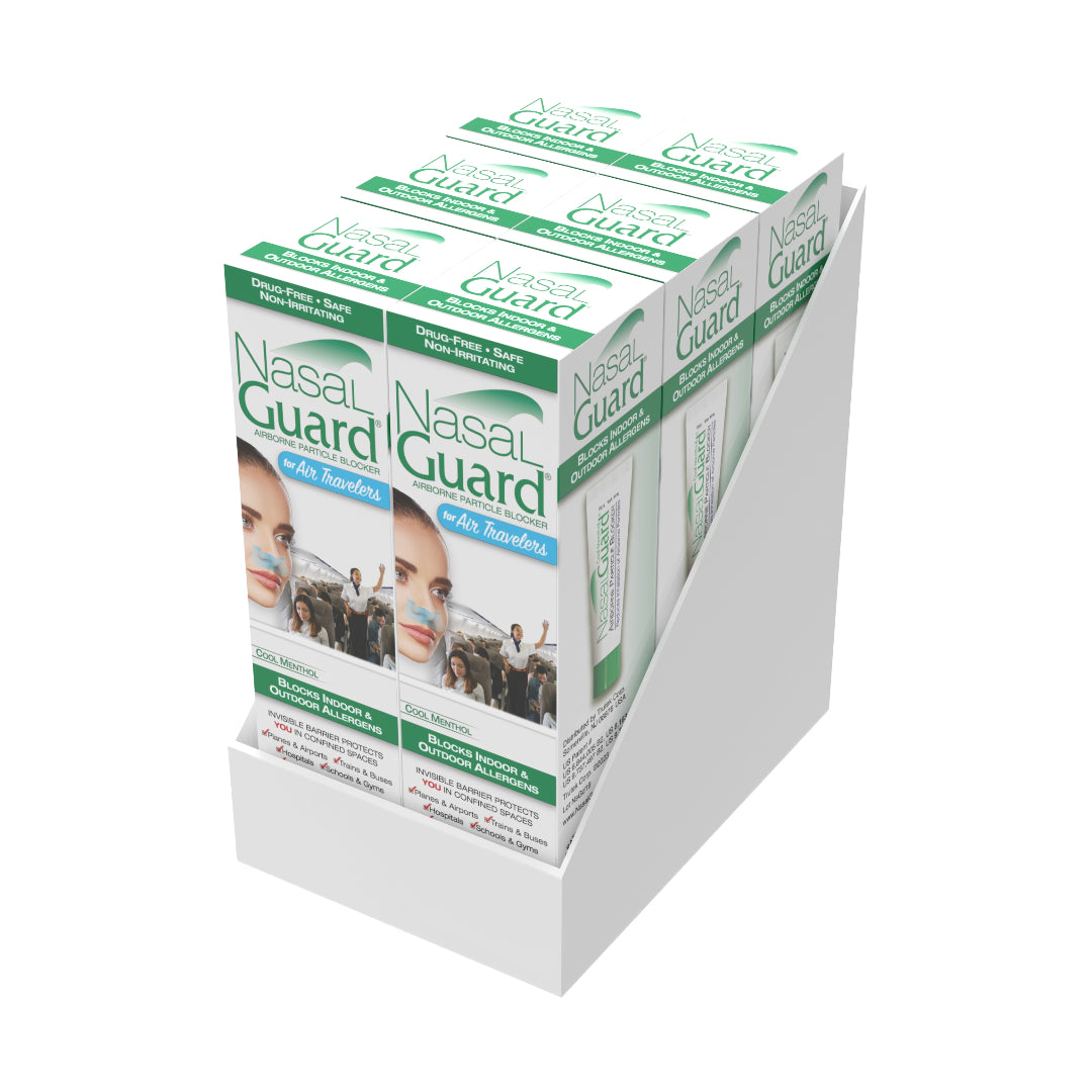 NasalGuard para viajeros aéreos, bloqueador de partículas en el aire | Tubo de 10 g | (Paquete de 6)