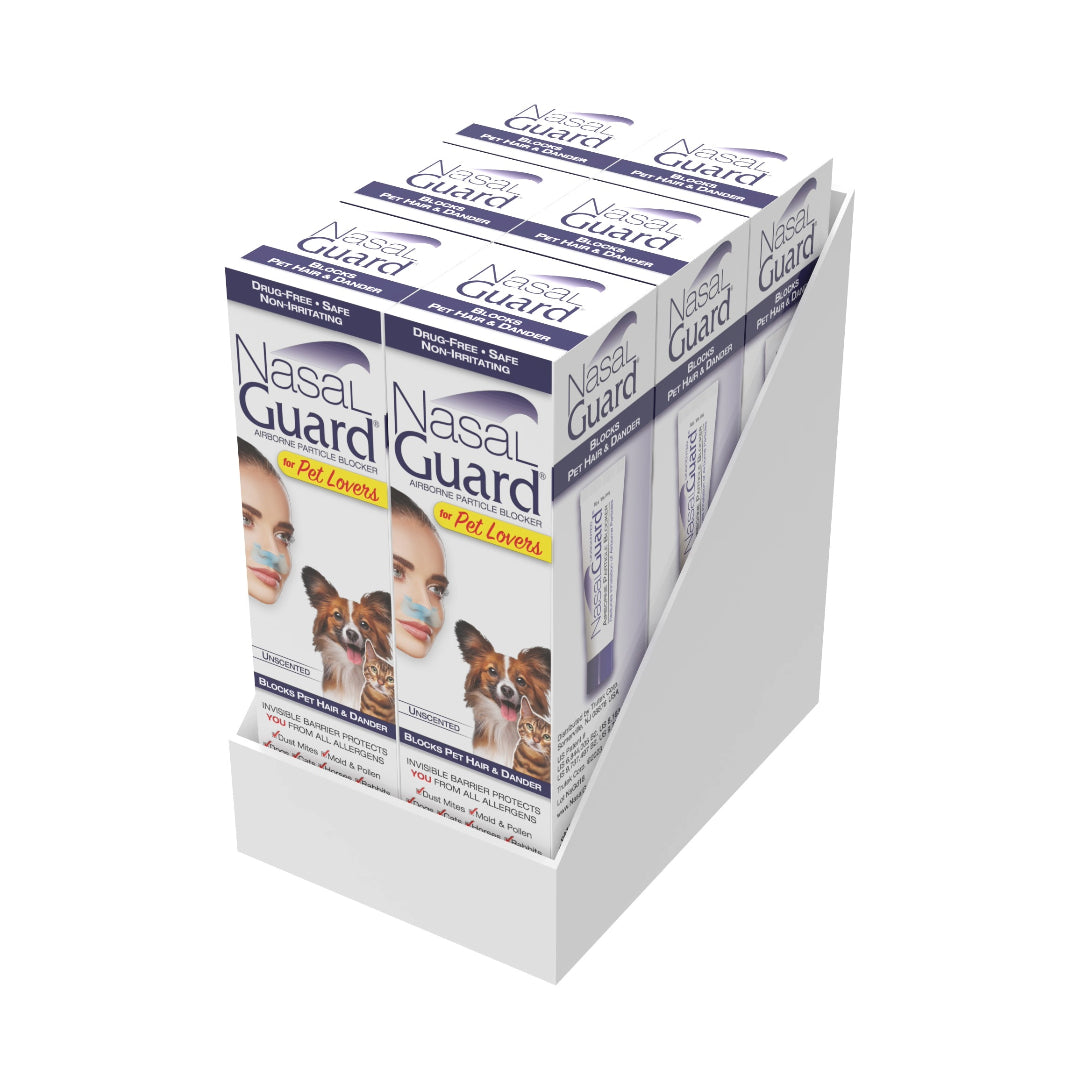 NasalGuard para amantes de las mascotas, bloqueador de partículas en el aire | Tubo de 10 g | (Paquete de 6)