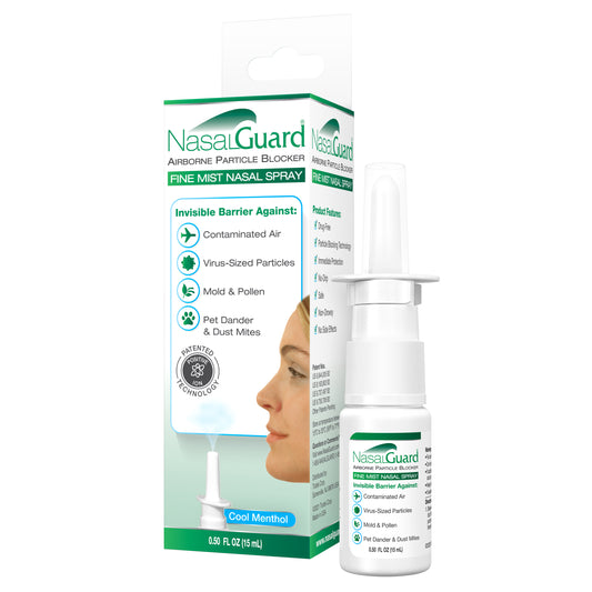 NasalGuard Fine Mist Nasal Spray - Drug-Free, Daily Use (Cool Menthol)